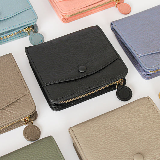 Women's Handmade First Layer Cowhide Mini High Card Holder