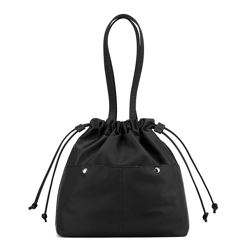 Drawstring Shopping Lightweight Waterproof Nylon Trendy Shoulder Bags