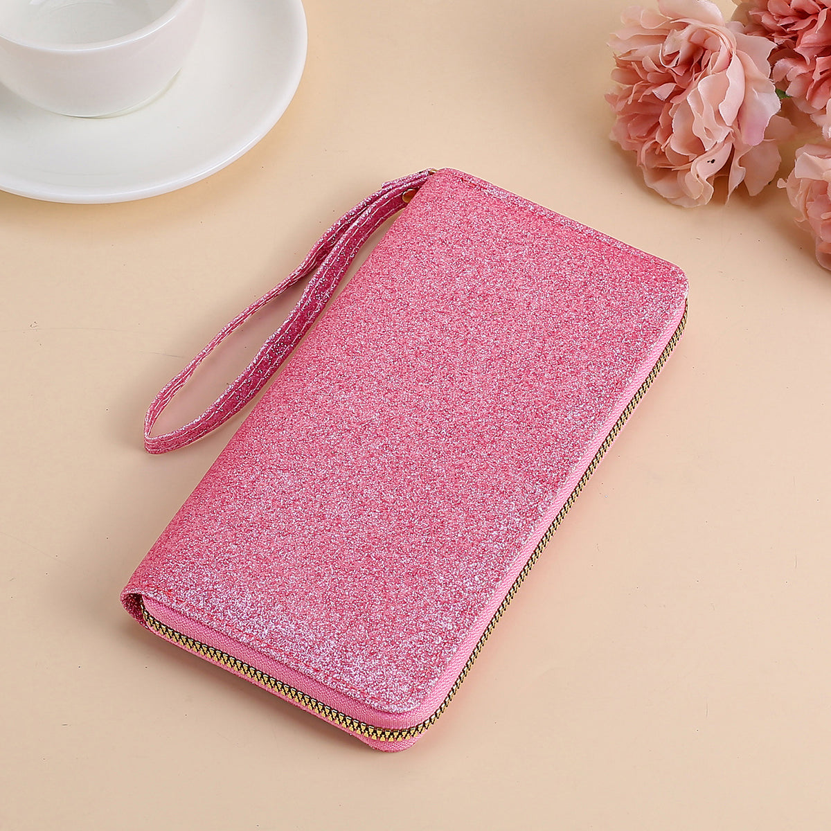Long Zip Sequins Pearlescent Trendy Multifunctional Ladies Wallet