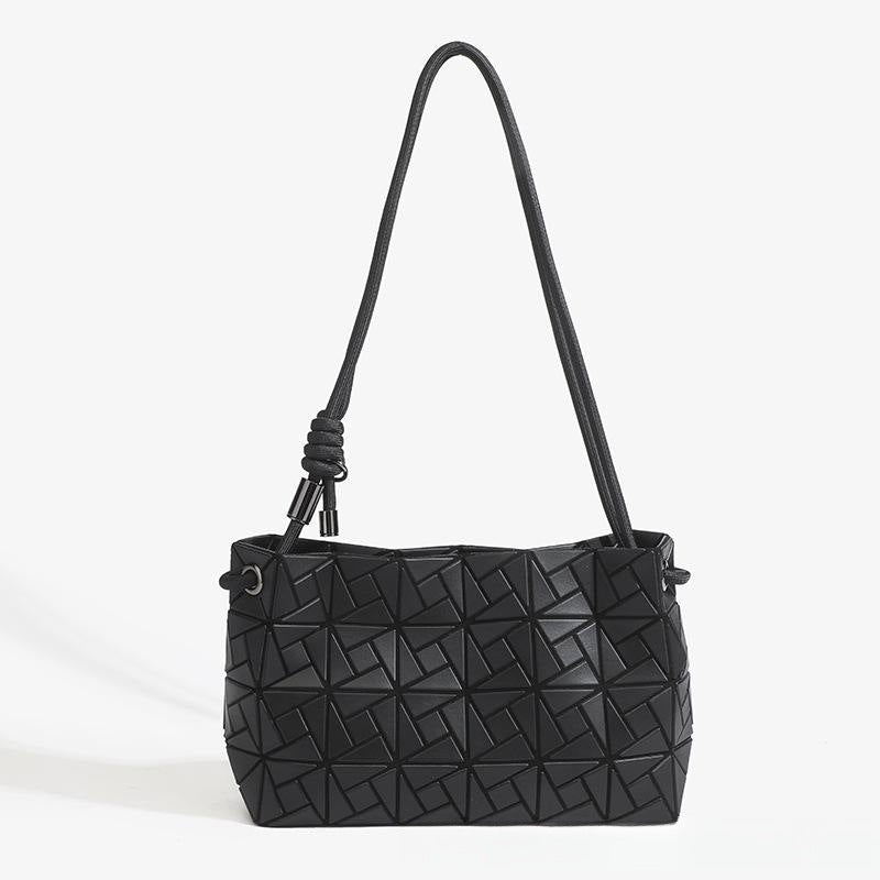 Women's High Quality Rhombus Geometric Underarm Drawstring Bags