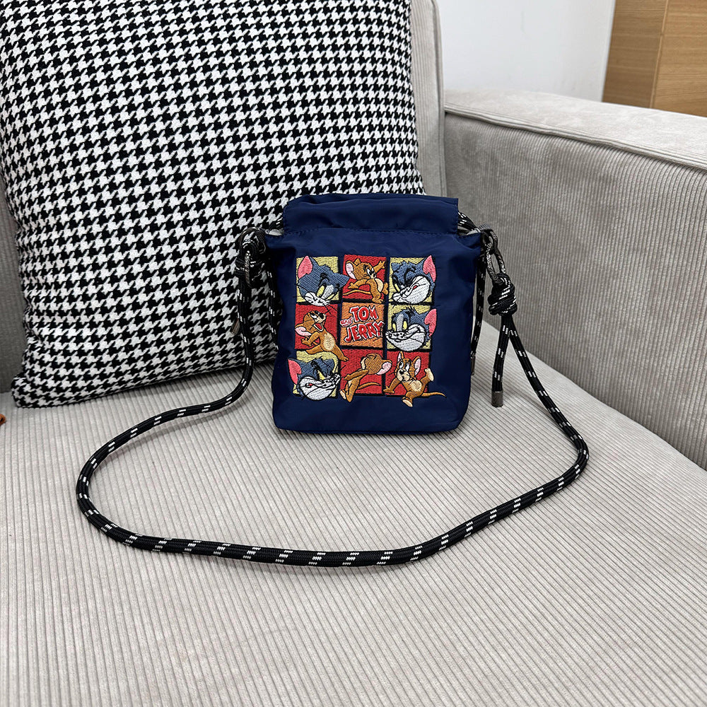 Warner Authorized Cat Mouse Embroidery Cartoon Bags