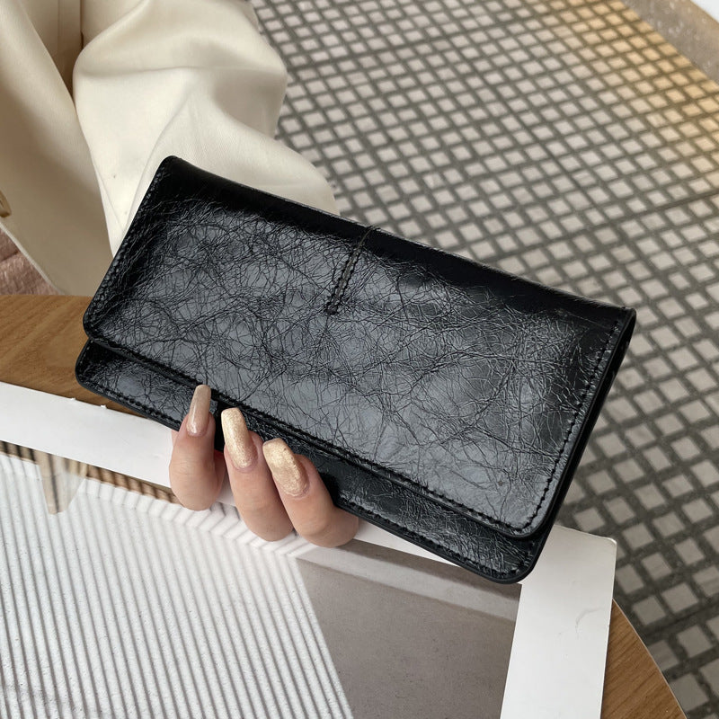 Women's Long Genuine Leather Soft One Compact Ladies Wallet