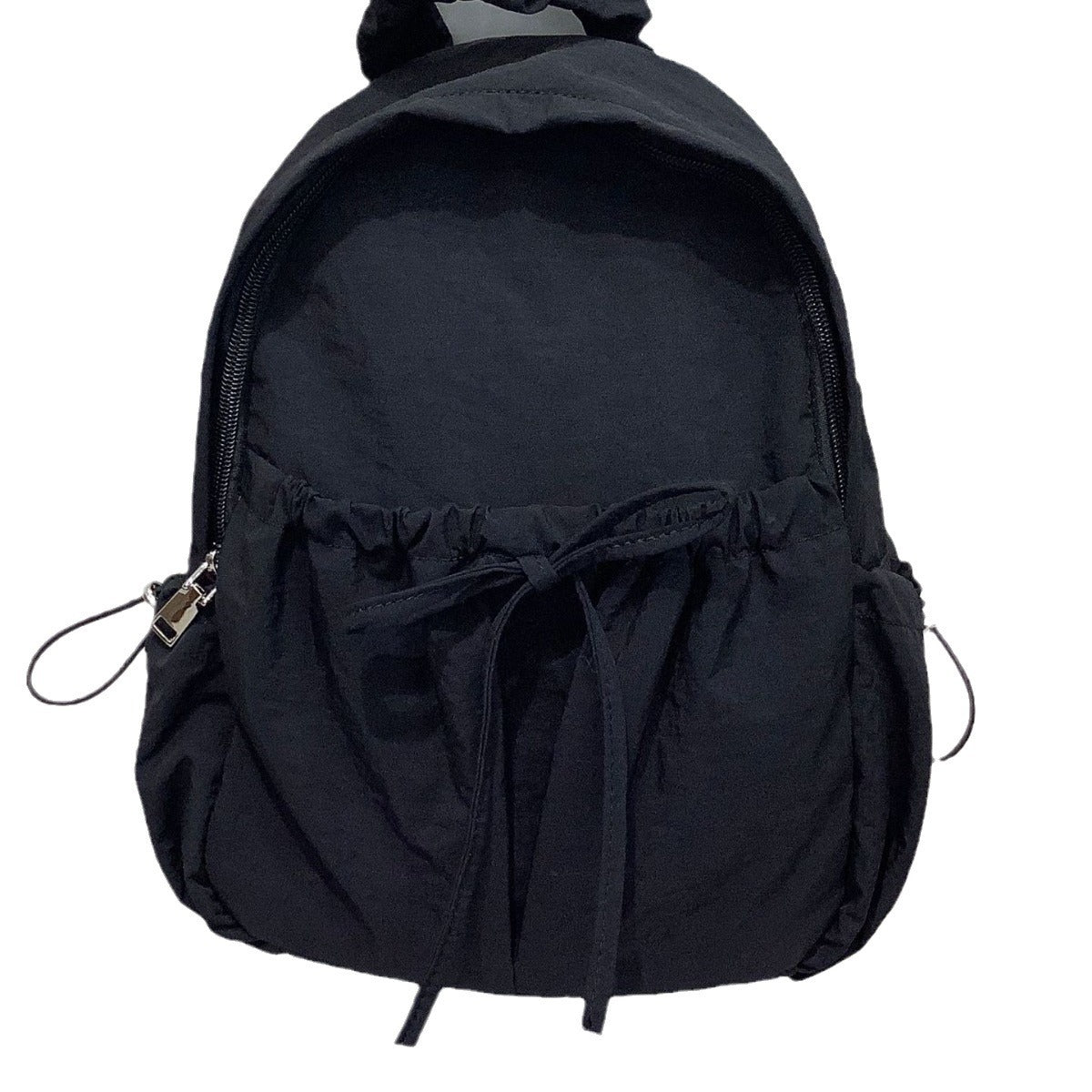 Women's Style Pleated Nylon Pure Color Minimal Backpacks