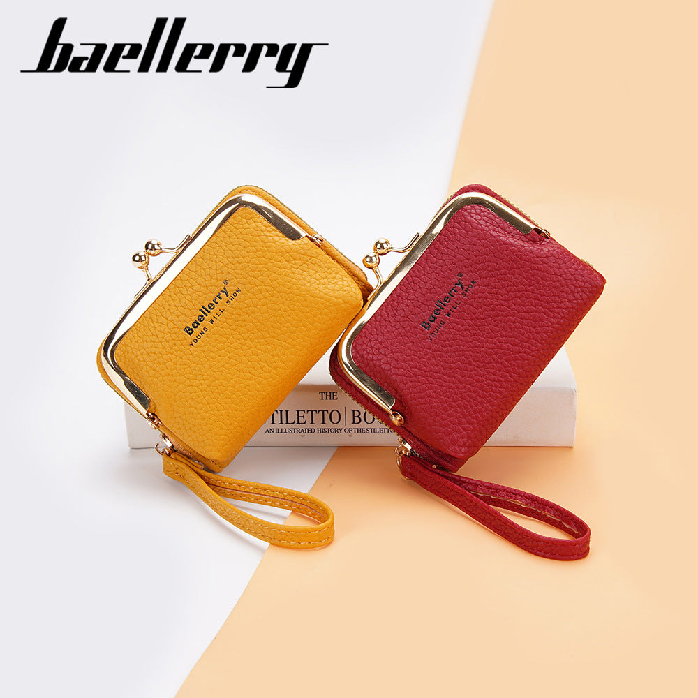 Women's Portable Zipper Expanding Mini Mouth Ladies Wallet