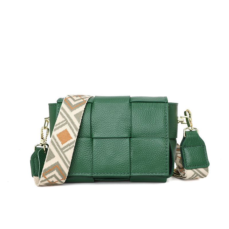 Women's Beautiful Braided Leather Retro Fashion Small Square Bags