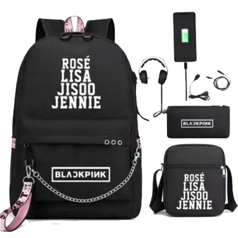 Peripheral Chain Rechargeable Lunch Box Pencil Backpacks