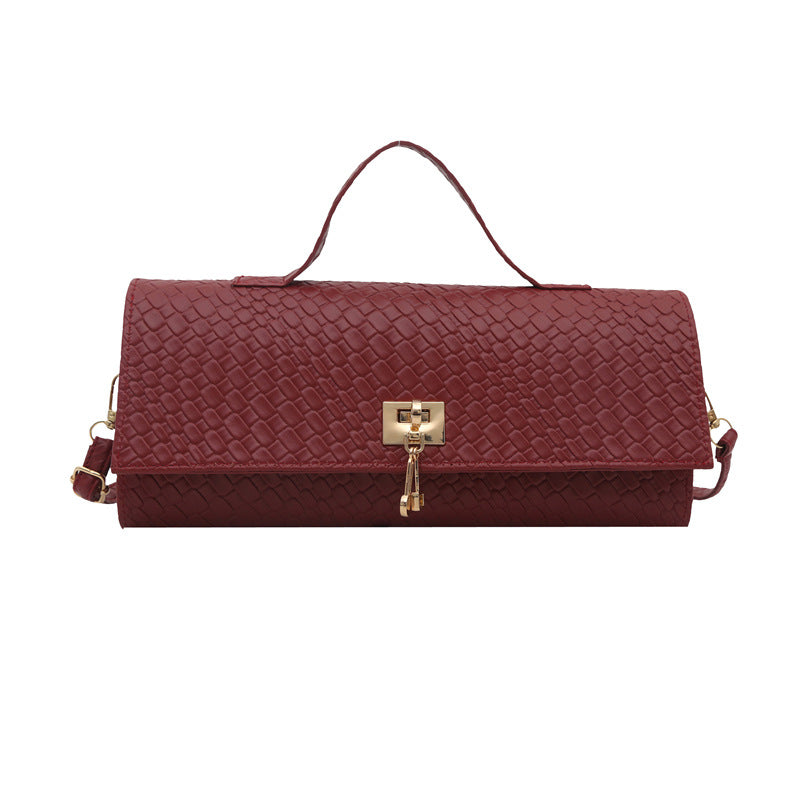 Women's Solid Color Large Capacity Western Style Lock