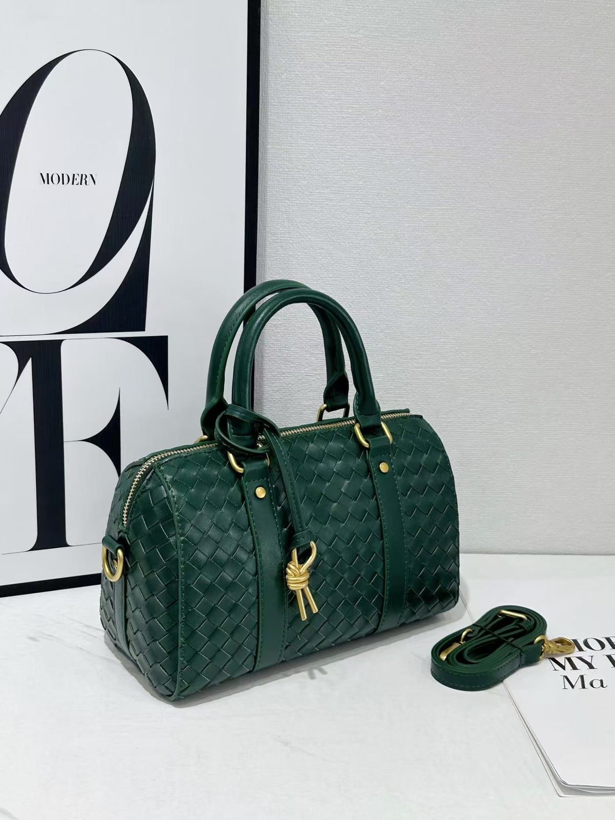 Versatile Women's Large Capacity Hand-woven Business Bags
