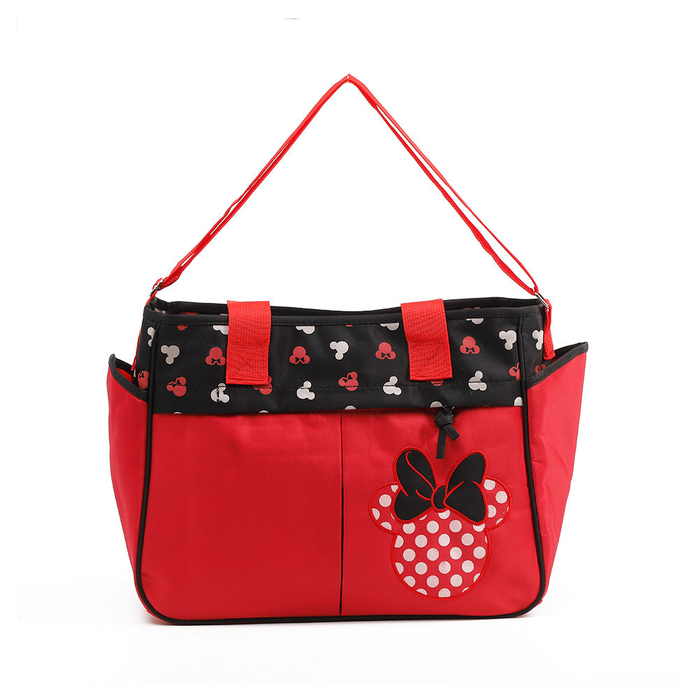 Mummy Set Water-repellent Out Diaper Fashion Cartoon Pattern Bags