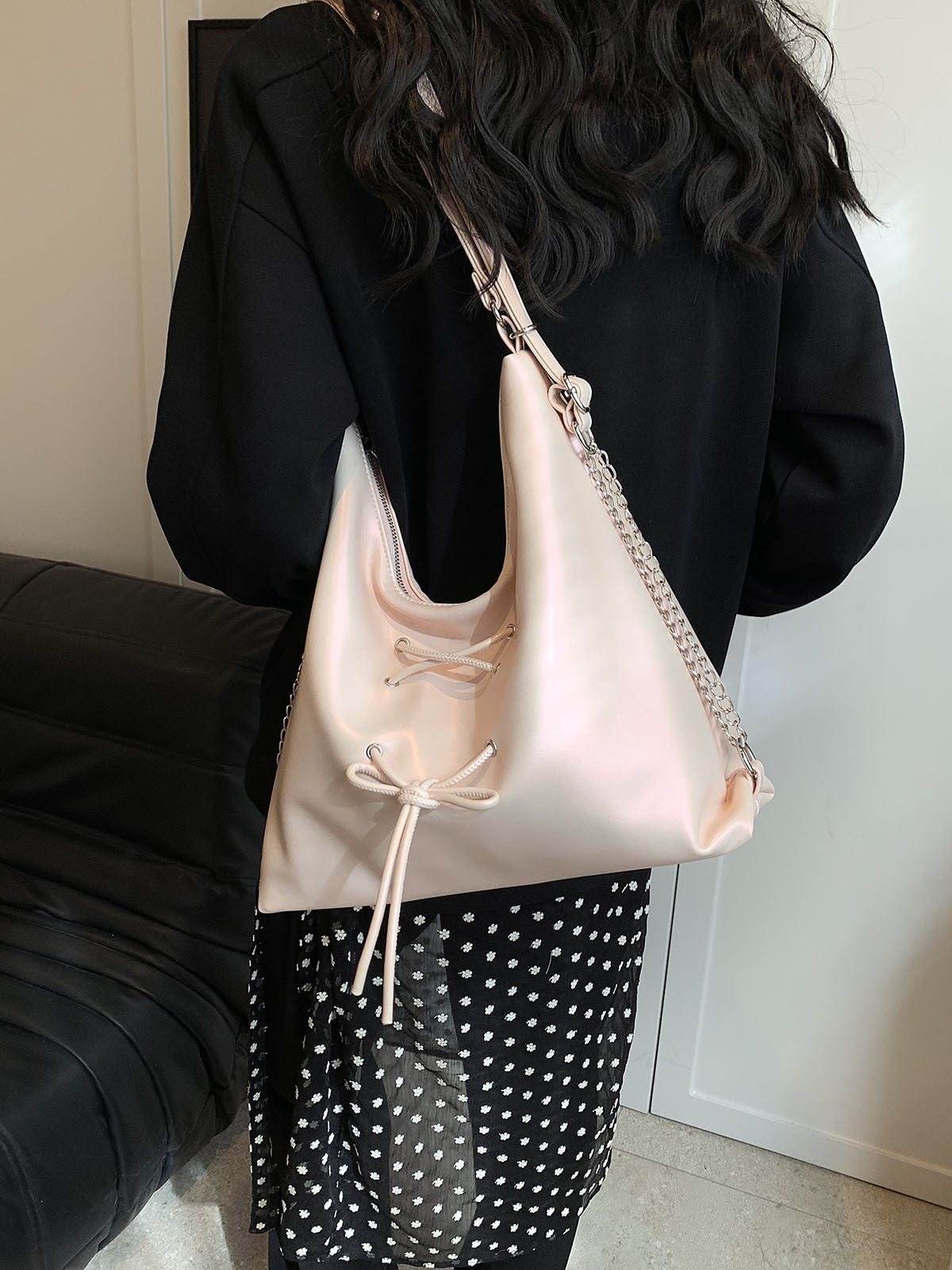 Women's Korean Style Bowknot Fashionable Portable Lightweight Women's Shoulder Bag