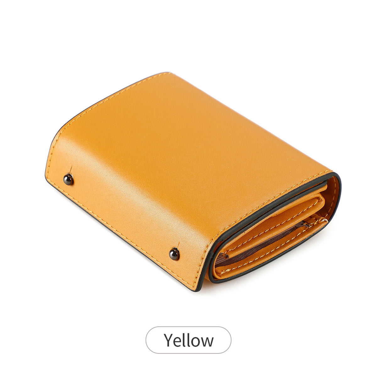 Men's Leather Trifold Multifunctional Business Box Purses