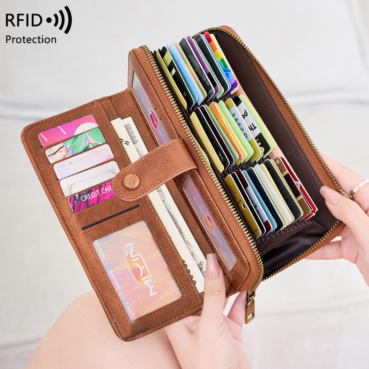 Women's Hollow Out Expanding Retro Large Capacity Ladies Wallet