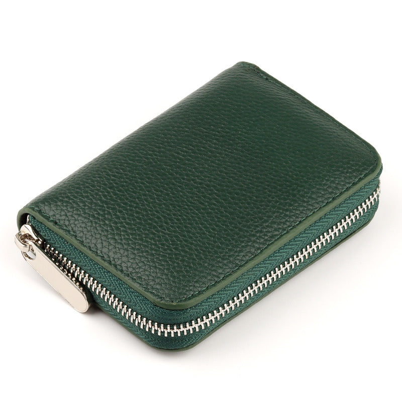 Women's & Men's First Layer Cowhide Short Genuine Leather Coin Purses