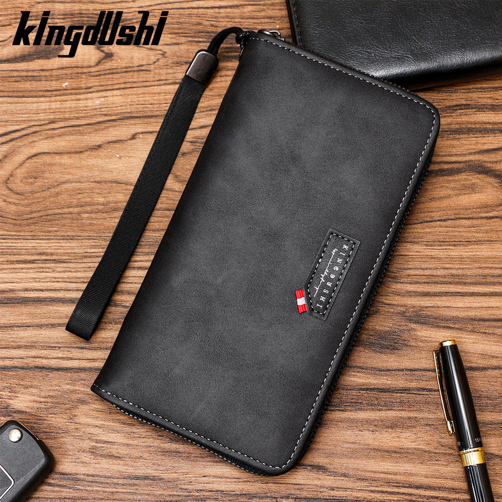 Men's Korean Fashion Long Zipper Chain Mobile Bags