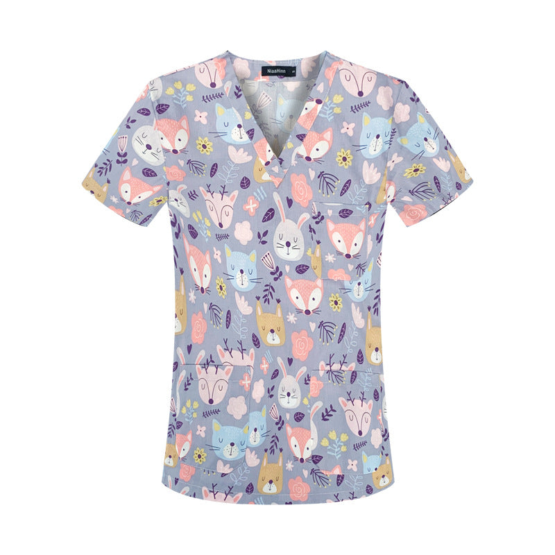 Sleeve Split Doctor Hand Washing Summer Thin Cotton Uniform