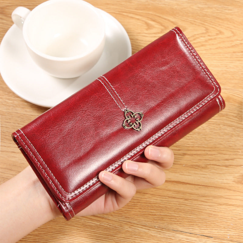 Women's Long High-grade Clutch Multiple Slots Large Ladies Wallet