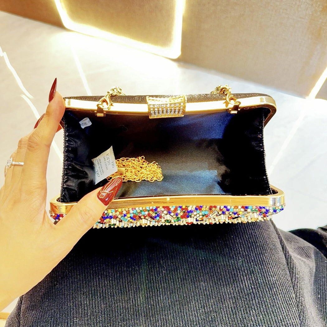 Women's Dress Rhinestone Clutch Diamond Colorful Crystals Evening Bags