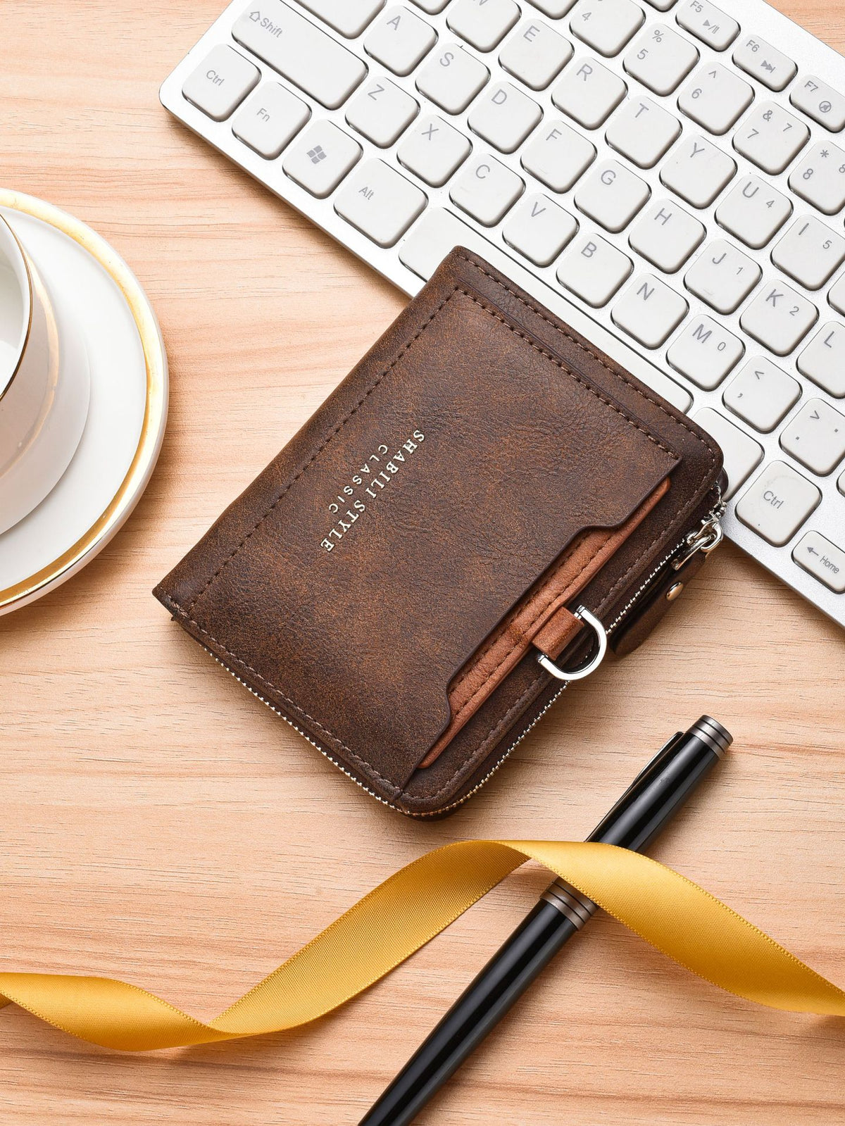 Men's Short Multiple Slots Car Drawing Male Card Holder