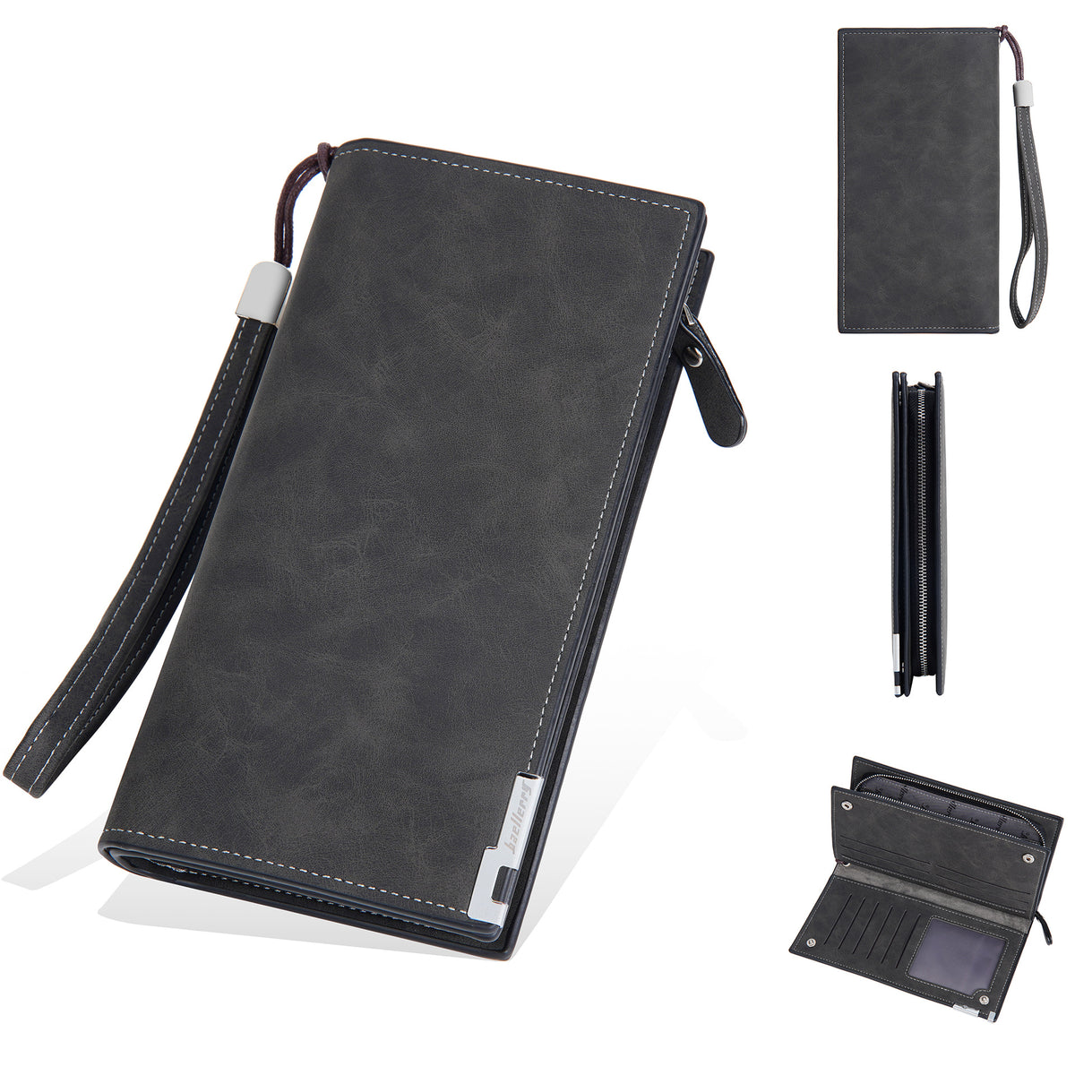 Men's Retro Long Integrated High-grade Leather Handbags