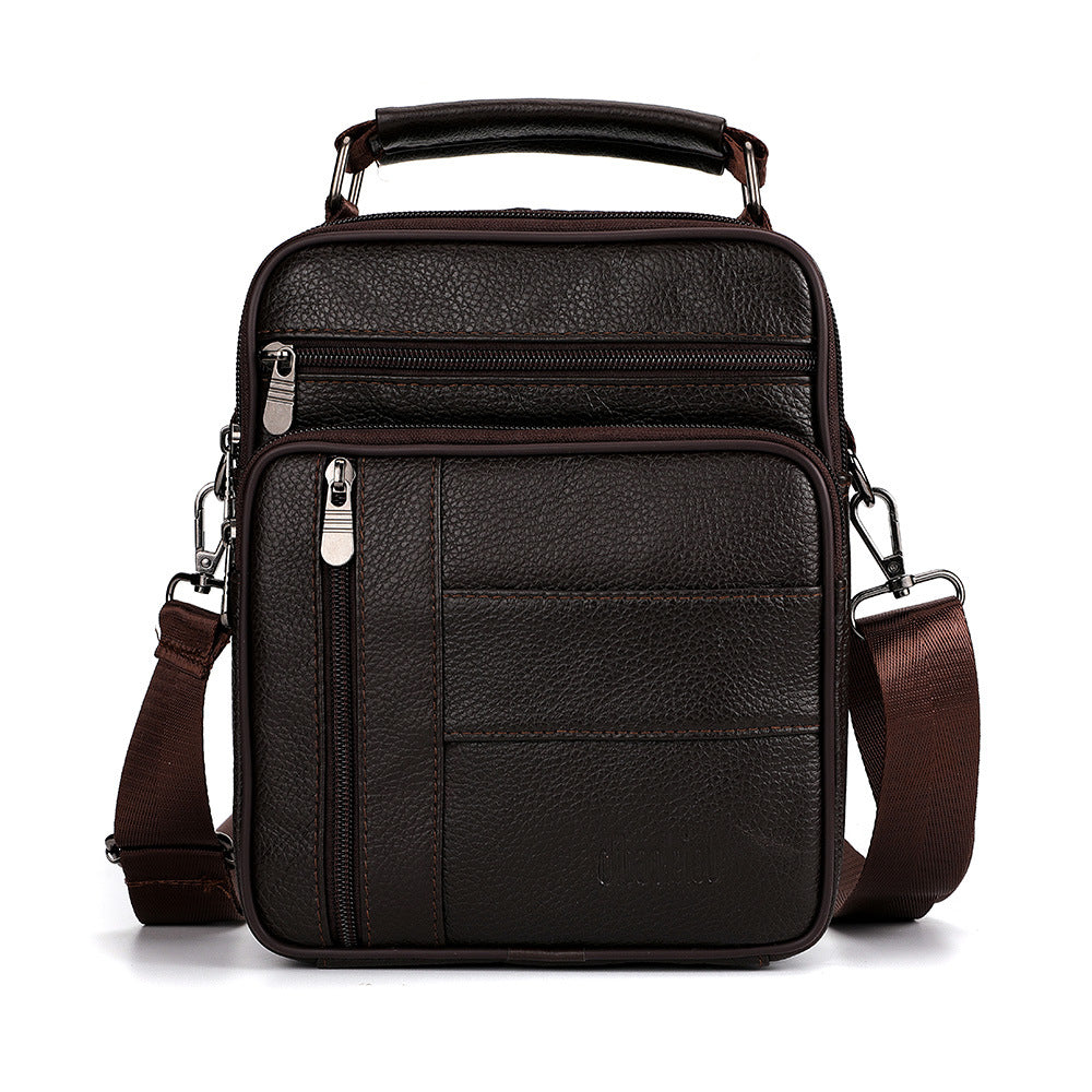 Men's Business Leather Top Layer Cowhide Men's Shoulder Bags