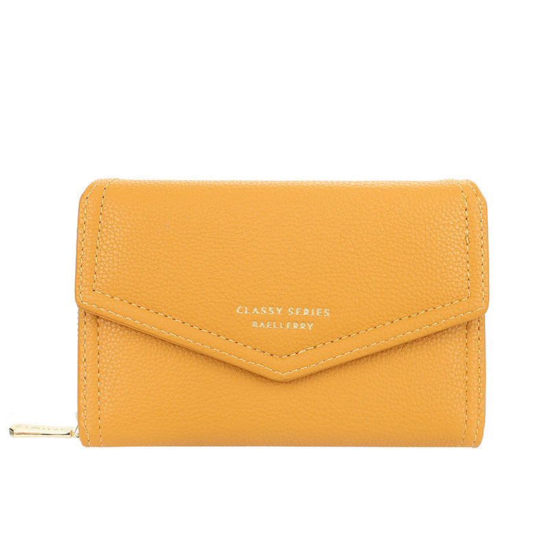 Women's Cute High-grade Short Multiple Slots Zipper Ladies Wallet
