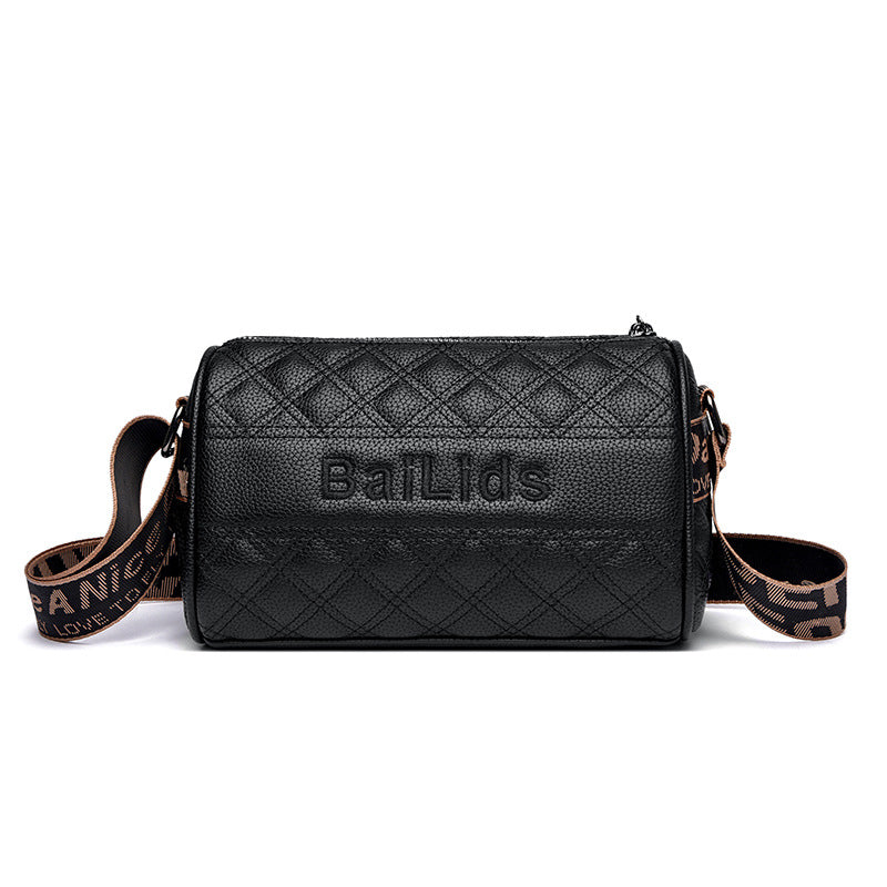 Women's Leather Fashionable Fashion Soft Wide Strap Shoulder Bags