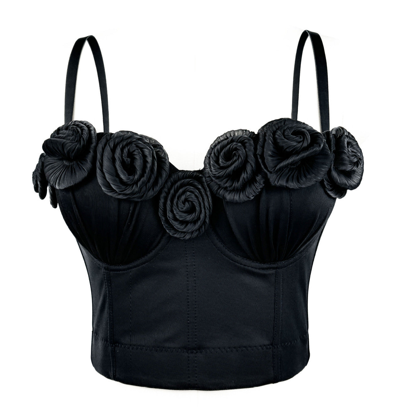 Rose Flower High-grade Outer Wear Fishbone Tops