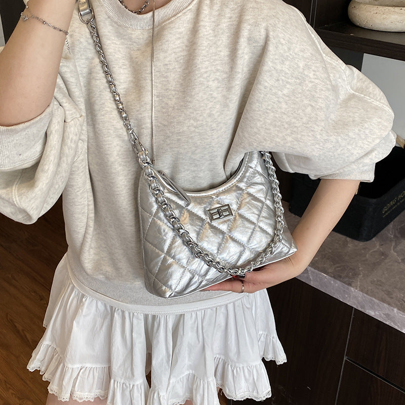 Women's Design Fashion Diamond Style Chain Commuter Armpit Bags