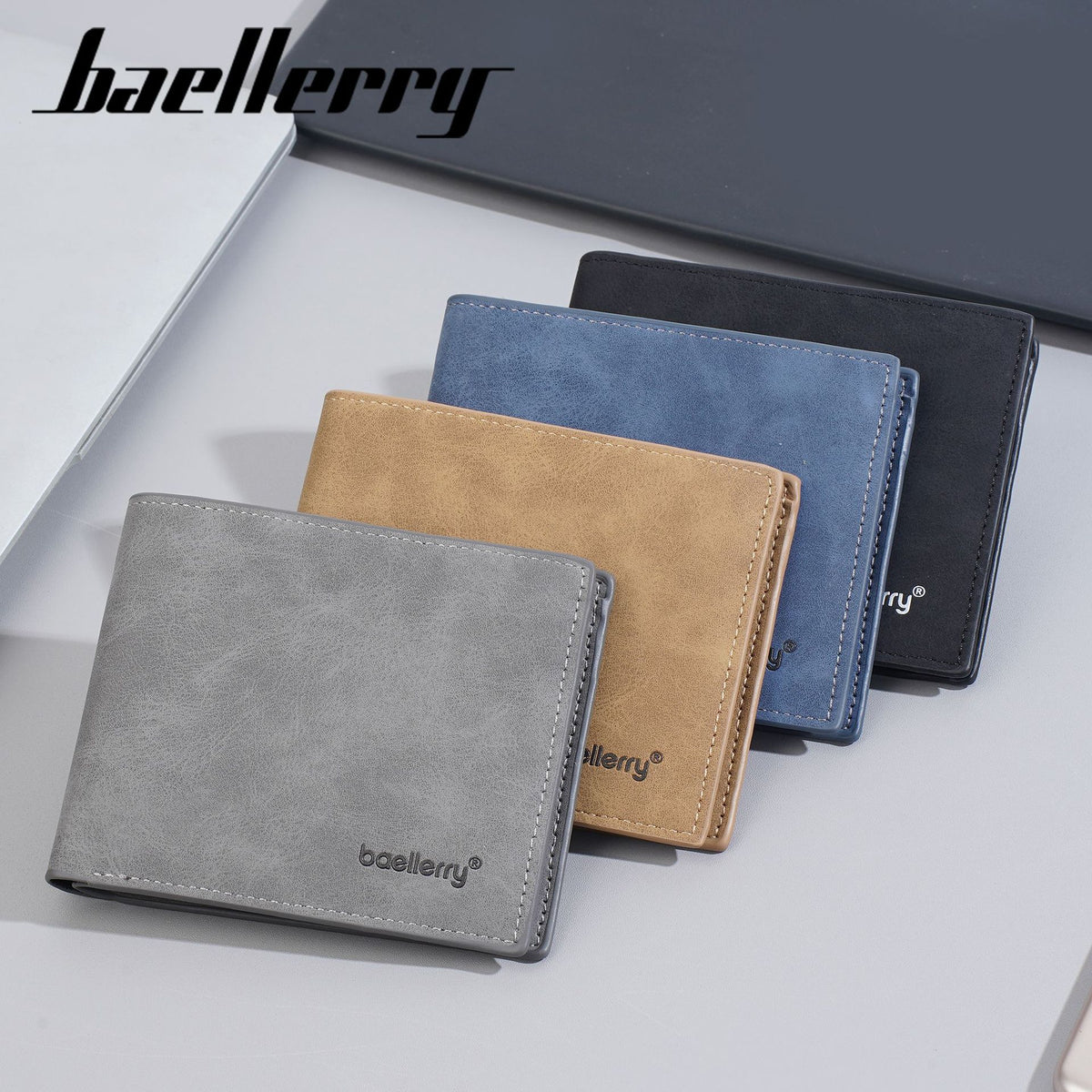 Men's Short Green Thin Multiple Slots Large Capacity Men's Wallet