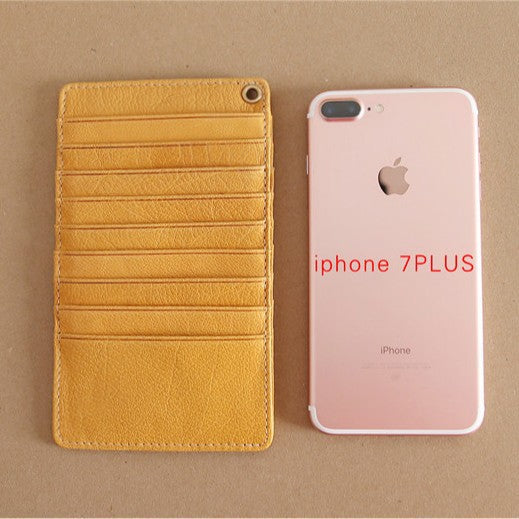 Men's Short Handmade Genuine Leather Bank Simple Card Holder