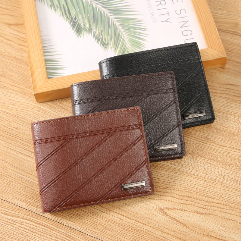 Men's Short Fashion Green Large Capacity Men's Wallet