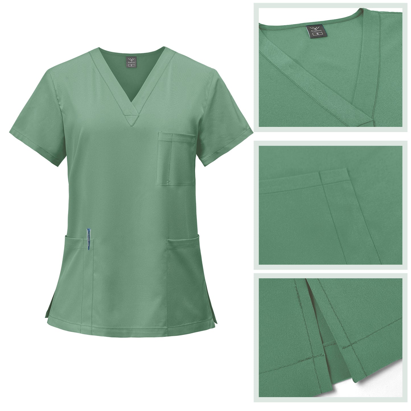 Women's & Men's Washing T-shirt Surgical Clothes Oral Nurse Suits