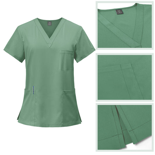 Women's & Men's Washing T-shirt Surgical Clothes Oral Nurse Suits