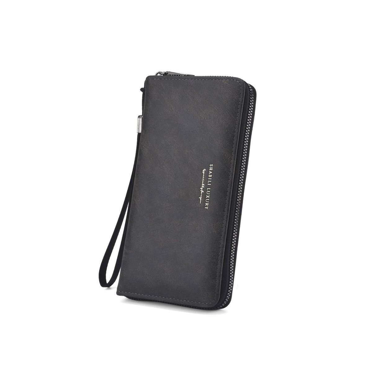 Men's Long Zipper Multiple Slots Leisure Mobile Handbags