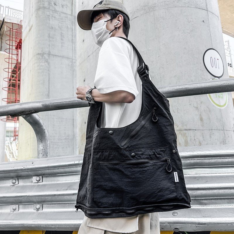 Variable Vest Large Capacity Multifunctional Frock Men's Shoulder Bags