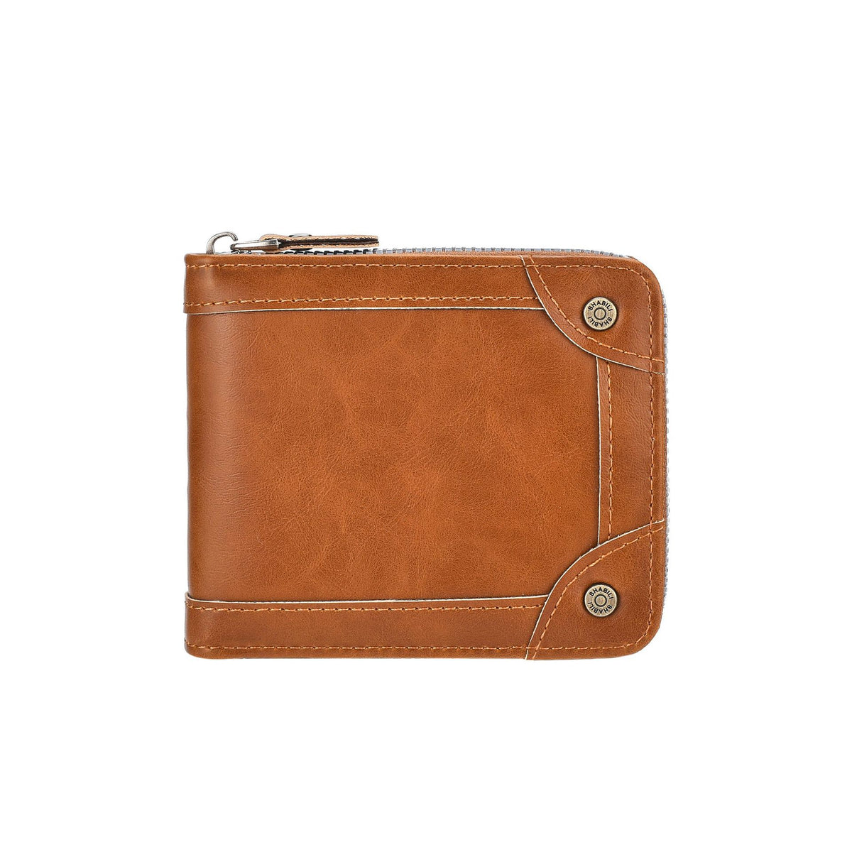 Men's Solid Color Certificate Bill Storage With Zipper Men's Wallet