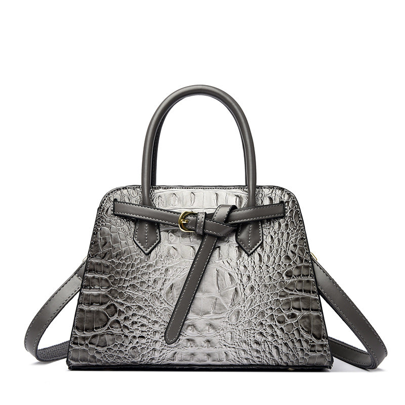 Large Fashion Simple Crocodile Pattern Capacity Women's Handbag