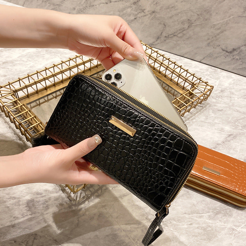 Stylish Women's Cheap Simple Crocodile Pattern Purses