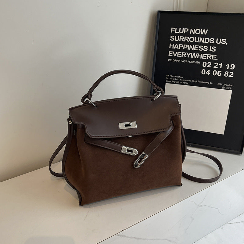 Women's Large Suede Kelly Fashion Underarm For Crossbody Bags