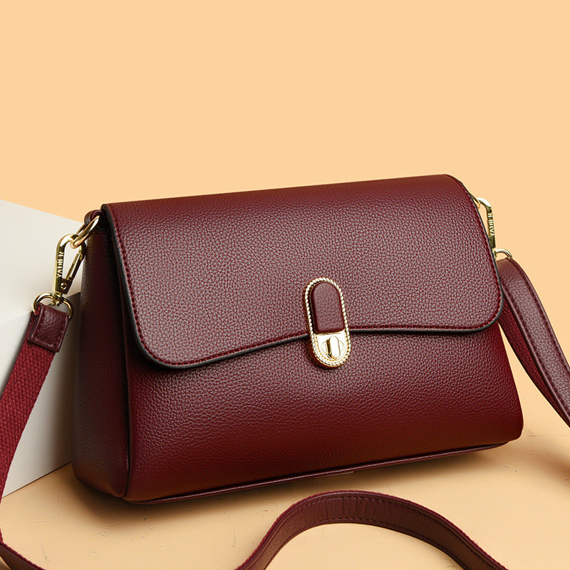 Women's Beautiful Fashion Soft Leather Mother Shoulder Bags