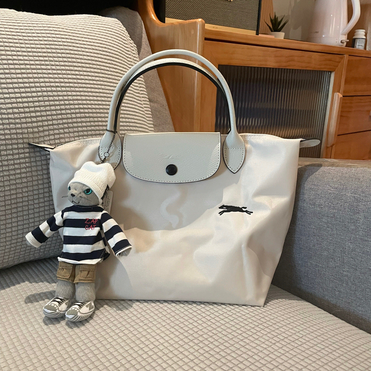 Women's Nylon Dumpling Embroidered Large Capacity Totes Shoulder Bags