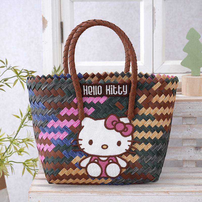 Women's Curtain Cloth Large Capacity Woven Gift Bags