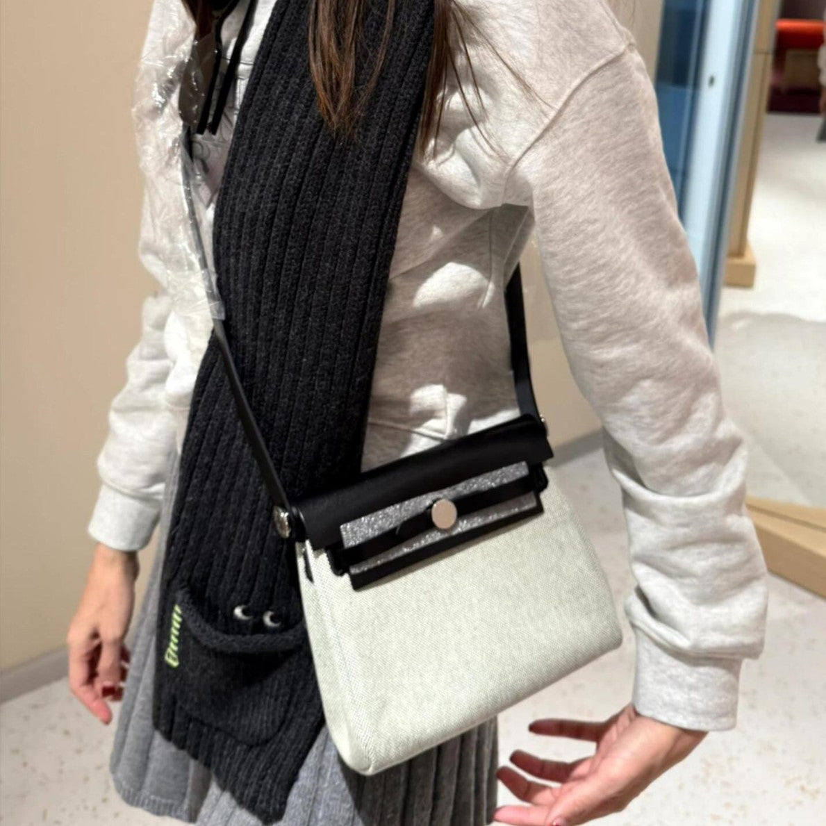 Classic High-grade Canvas Leather Kelly Fashion Bags