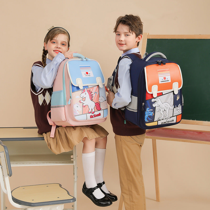 Secondary Dinosaur Unicorn Primary Boys Burden Reduction Elementary School Students' Schoolbags