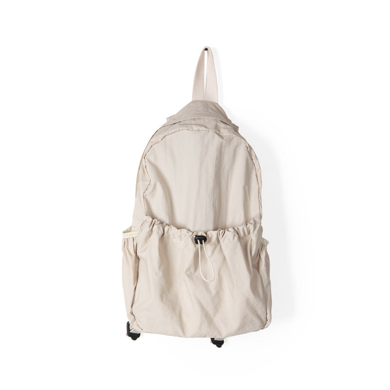 Niche Waterproof Nylon Cloth Drawstring Female Lightweight Backpacks