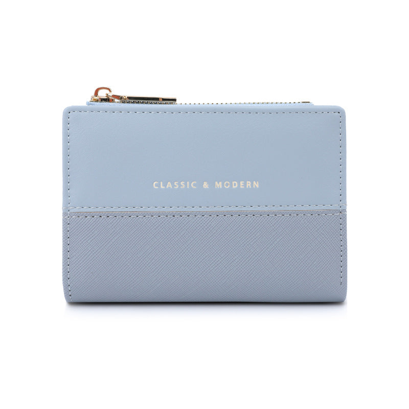 High-grade Folding Stitching Fashion Korean Style Coin Purses