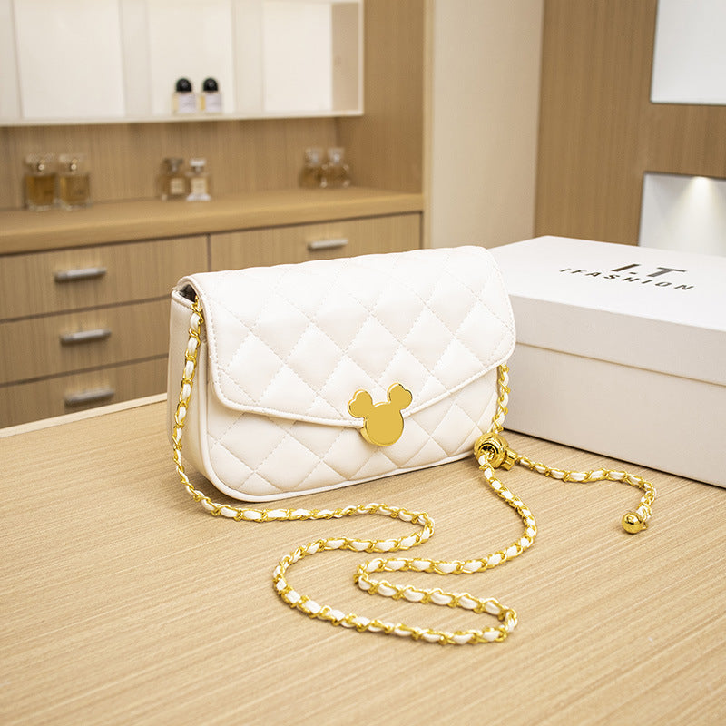 Women's Chain High Texture Classic Style Rhombus Crossbody Bags