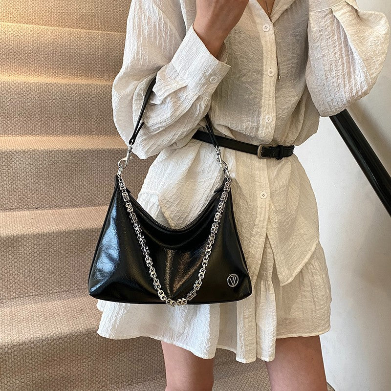 Women's Simple High-grade Underarm Fashion Trend Chain Large Capacity Temperamental Women's Shoulder Bag