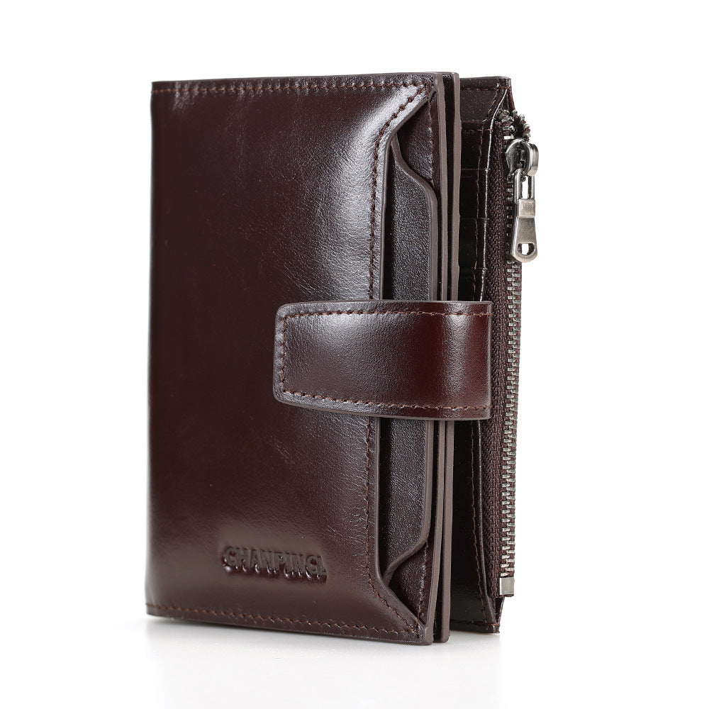 Men's Leather Car Drawing License First Layer Bags