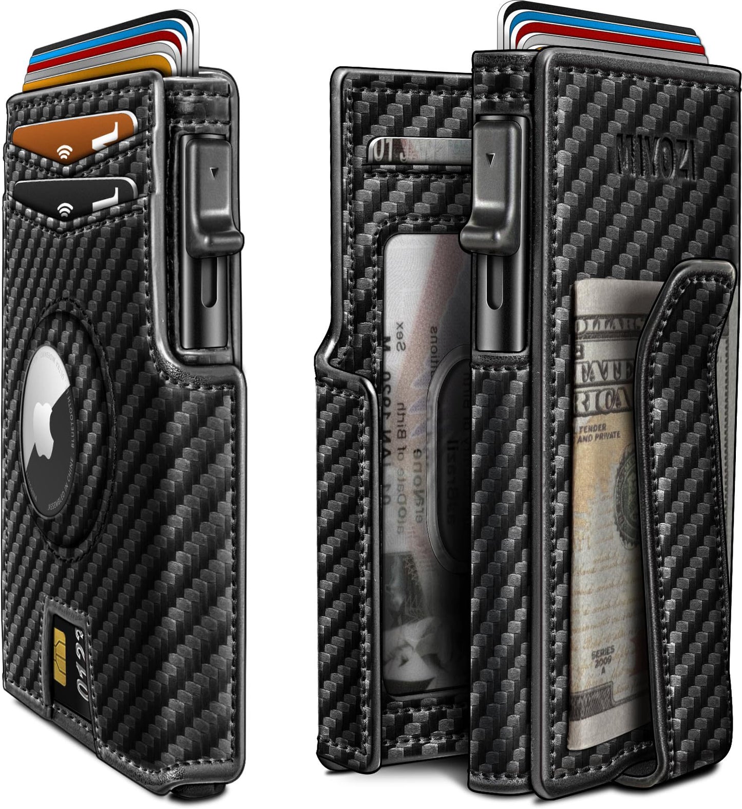 Men's Stylish Carbon Fiber Leather High-grade Men's Wallets